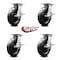 Service Caster 8 Inch Heavy Duty Phenolic Caster Set with Roller Bearings and Brakes SCC SCC-35S820-PHR-SLB-4 - alternate 5
